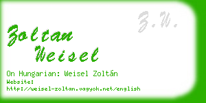 zoltan weisel business card