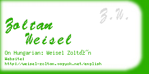 zoltan weisel business card